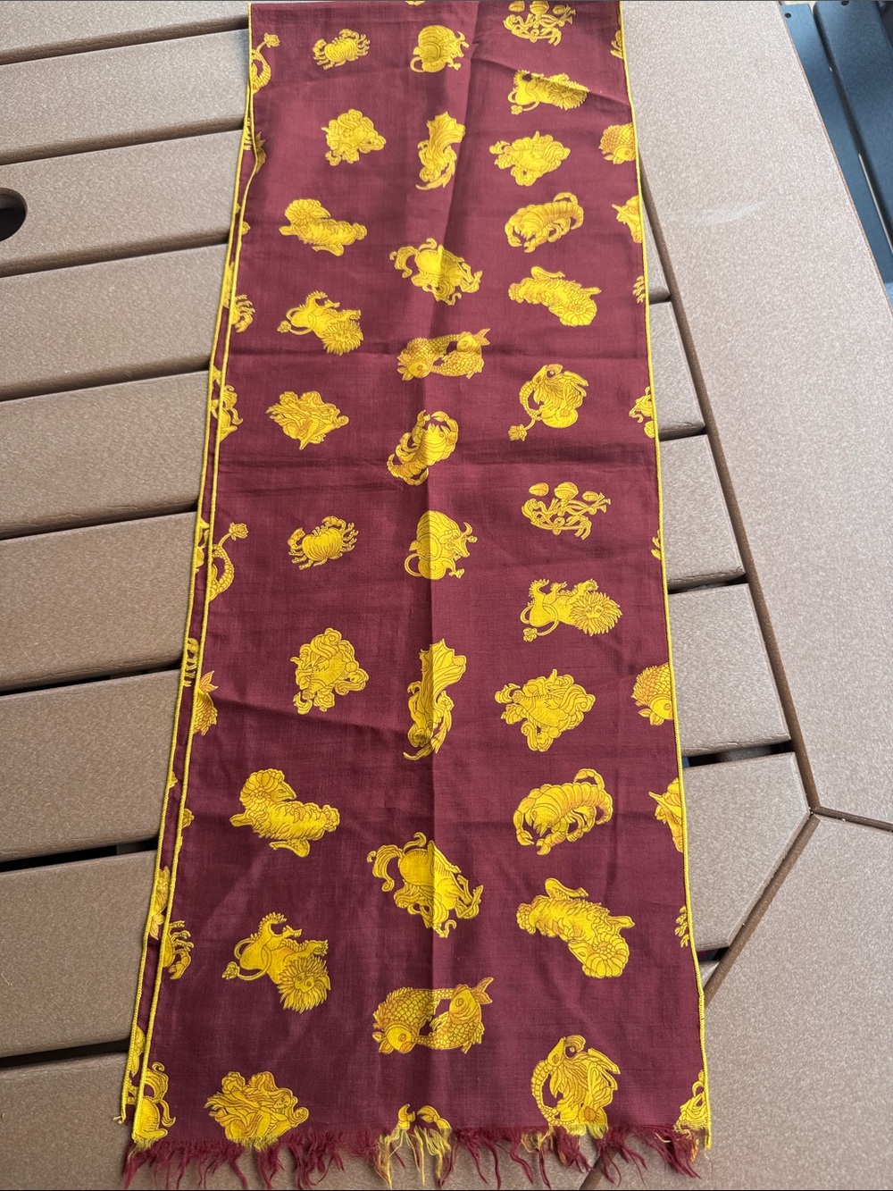 Vintage Silk Zodiac Scarf 1960-70s